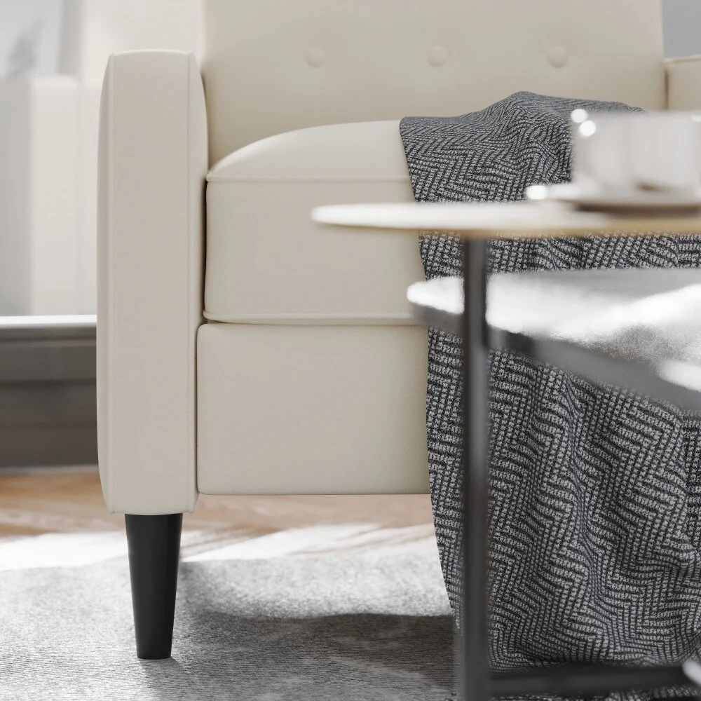 Pushback Recliner with Button Tufted Back