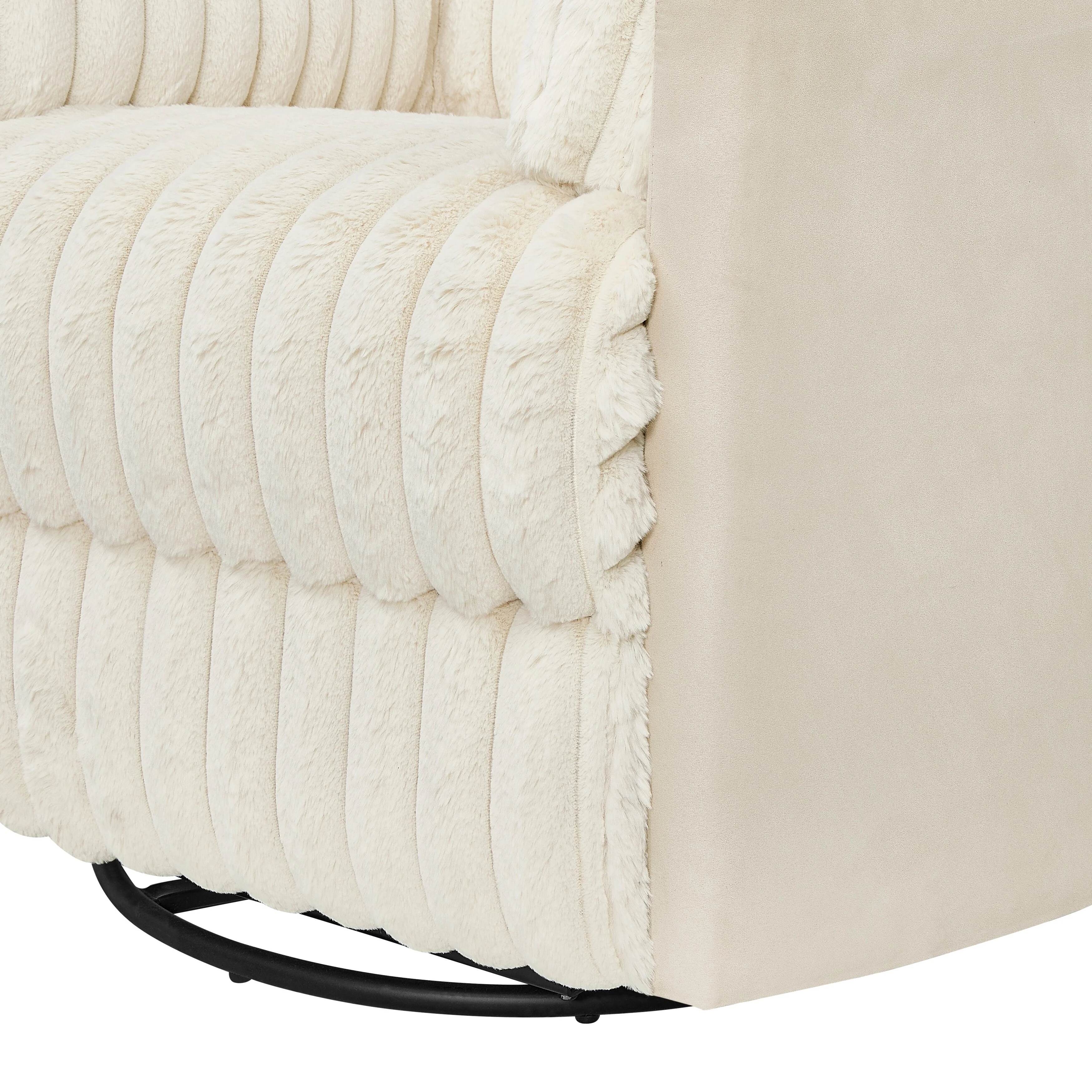 Swivel Recliner Chair with 360�� Rotation, Manual Recline & Plush Arms