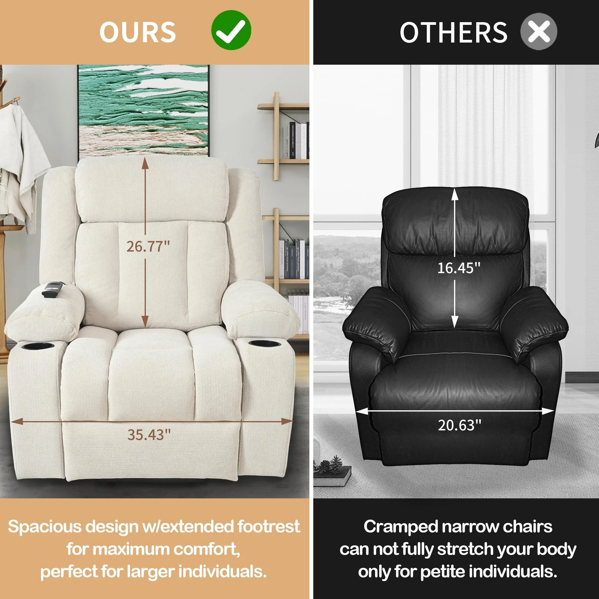 Velvet Power Lift Recliner with Footrest & Pocket