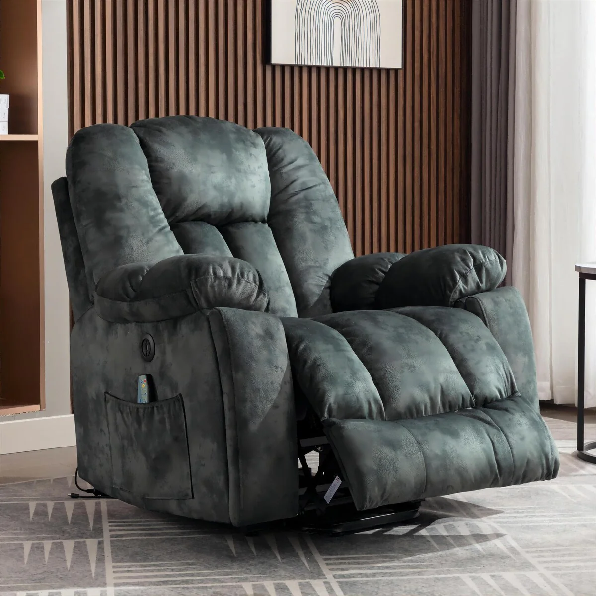 40.6 W Oversize Power Lift Recliner Chair With Massage  Heating