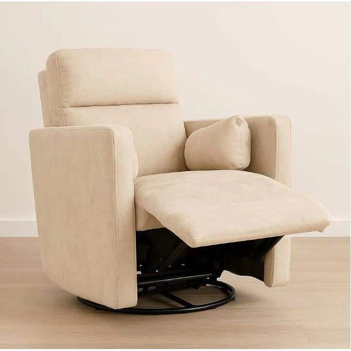 Cozy Microfiber Manual Swivel Recliner