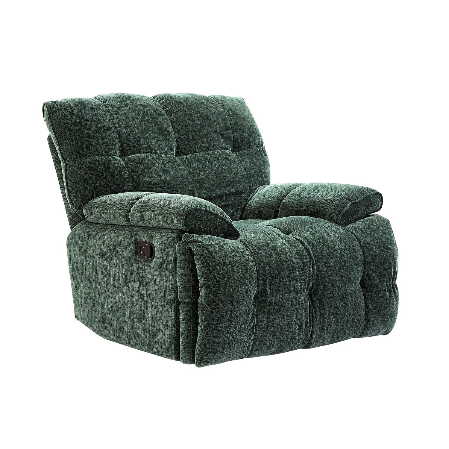 Ergonomic Glider 360 Degree Swivel Recliner Chair with Overstuffed Manual Rocking Recliner and Footrest