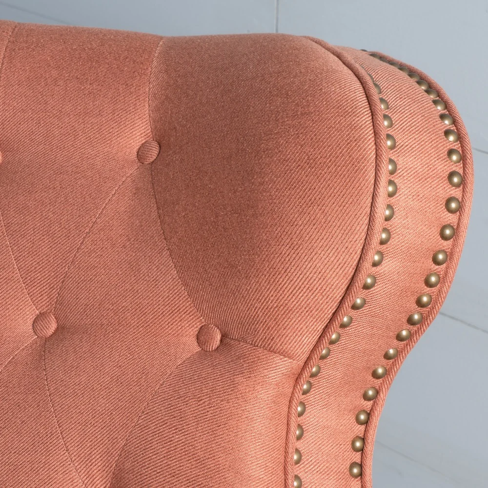 Walder Tufted Nailhead Fabric Recliner by Christopher Knight Home