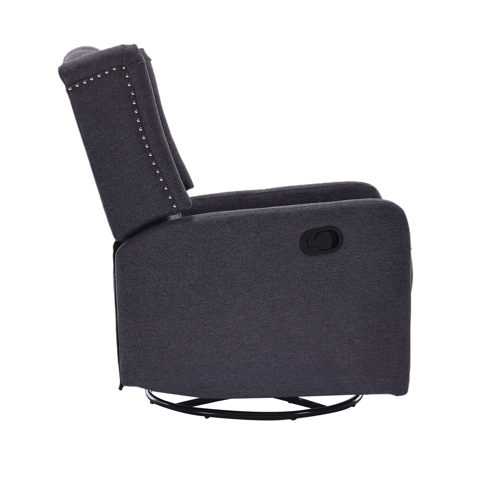 Swivel Recliner Lounge Chair with Footrest, Glider Motion & Ergonomic Design