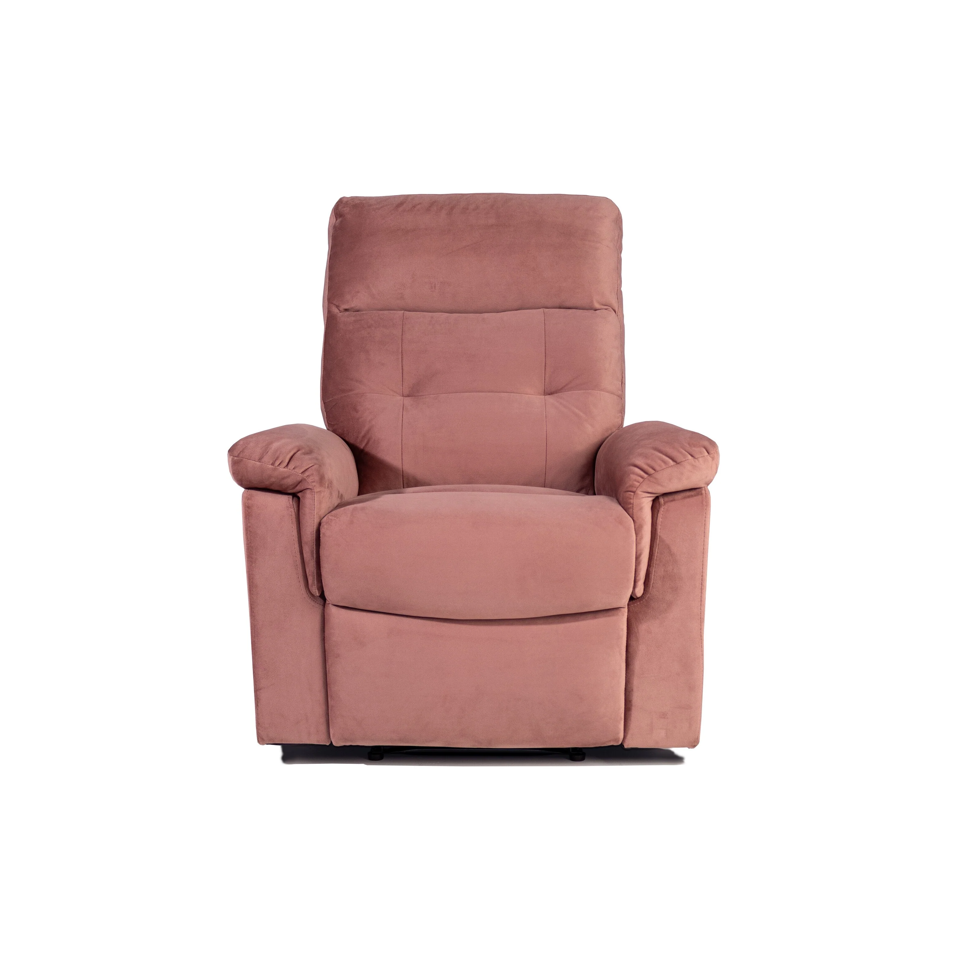 Comfortable Single Recliner with Manual Handle and Velvet Upholstery for Ultimate Relaxation
