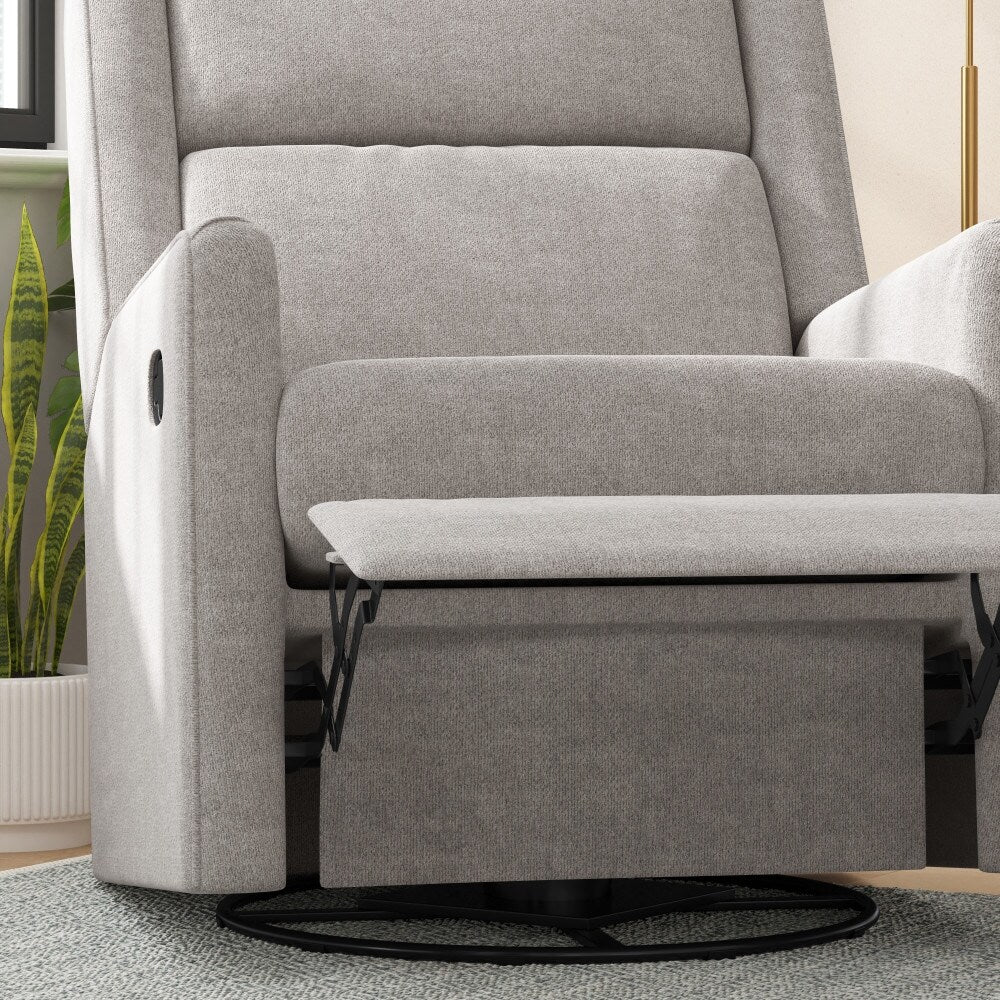 Classic Upholstered Manual Recline Rocking Swivel Glider Chair