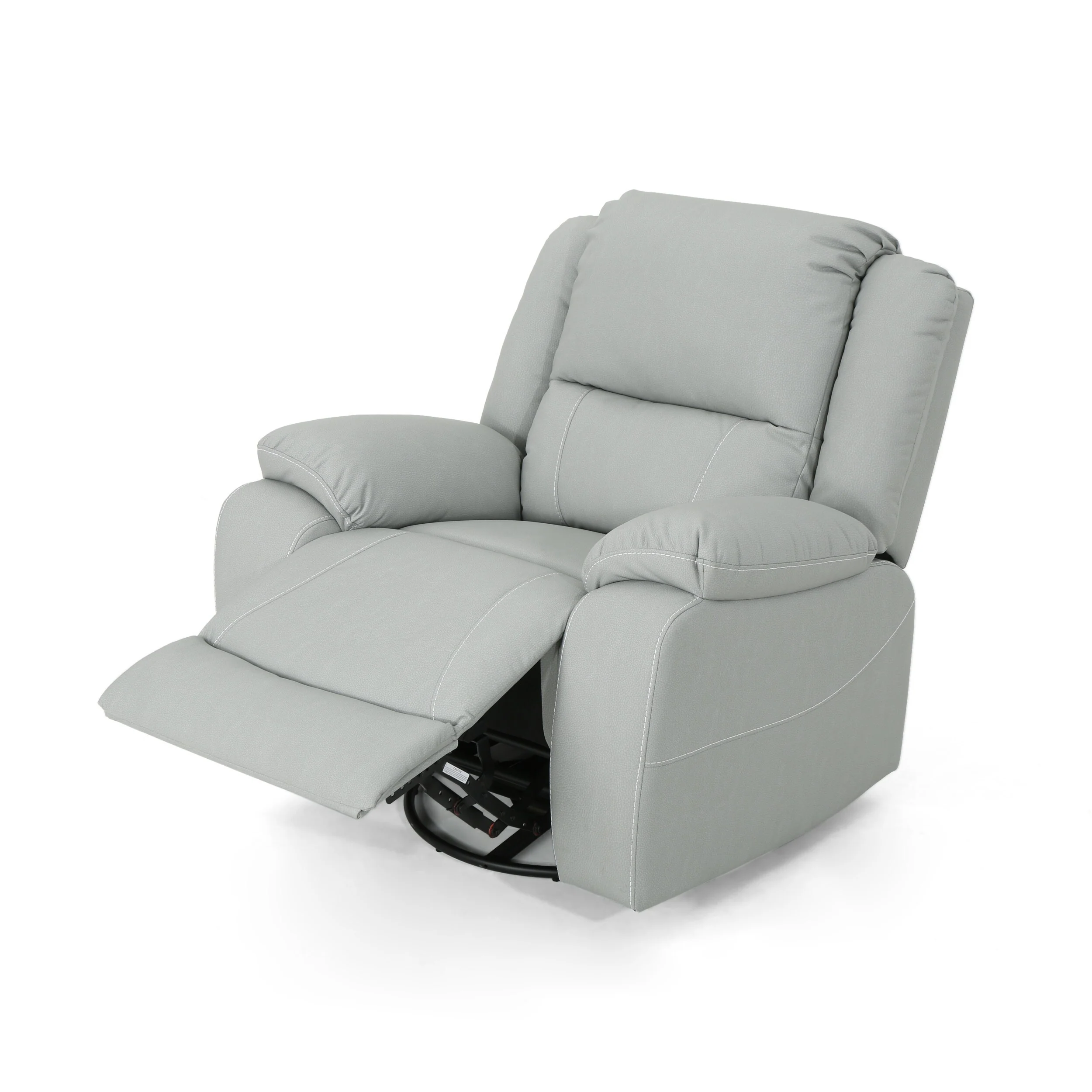 39 Wide Faux Leather Manual Swivel Standard Recliner