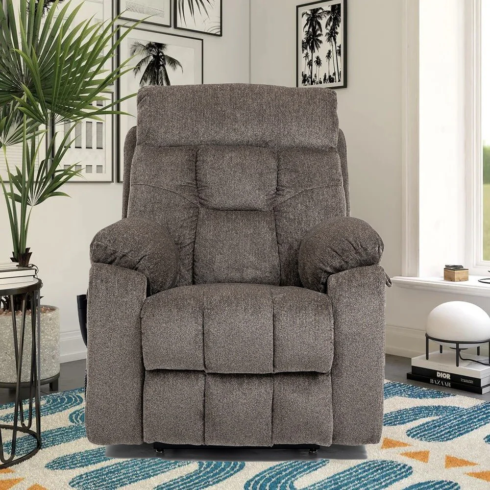 Power Lift Recliner Chair with Massage and Heat for Elder,Bigmen Electric Recliner Dual Motor Cup Holders,Side Pocket
