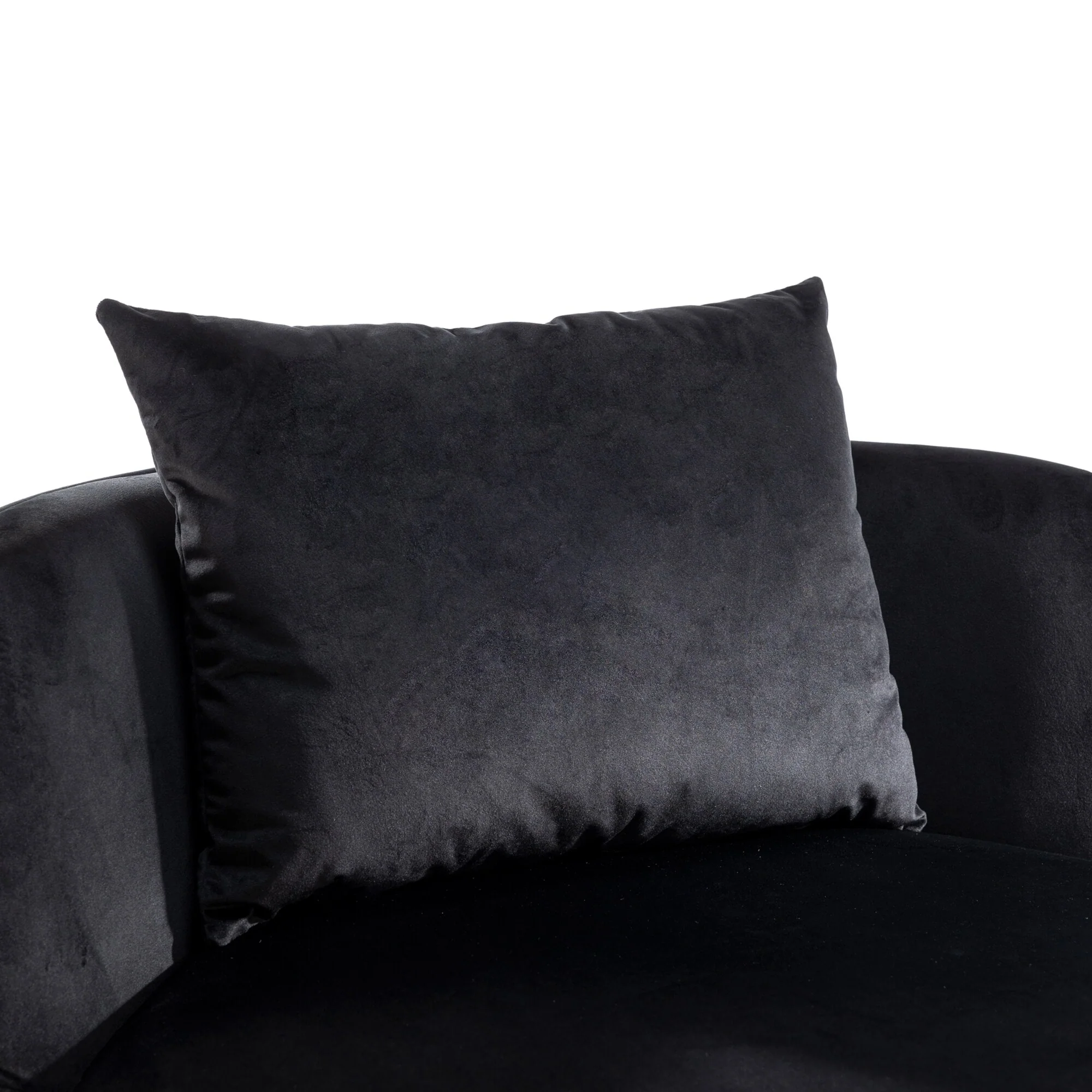 Velvet 360�� Swivel Accent Chair with Seat Cushion, Upholstered Barrel Chair with Stainless Steel Base Living Room Chair