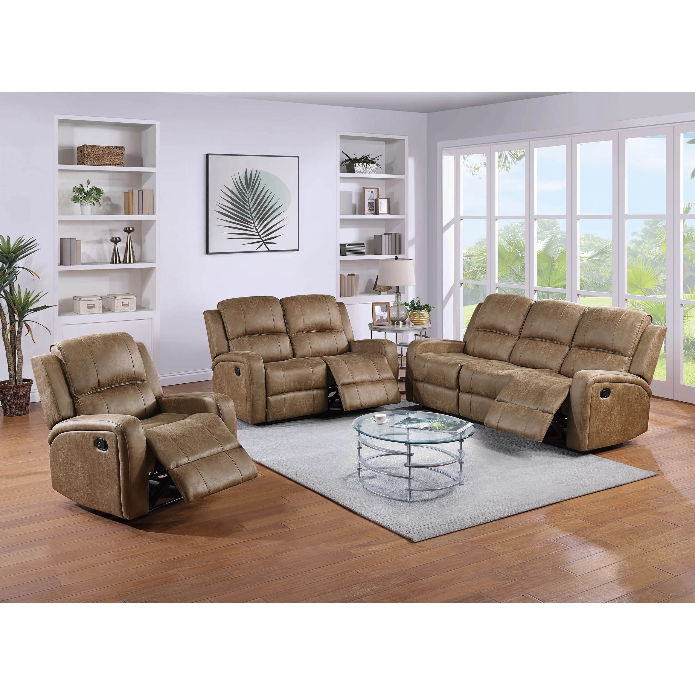 Luxurious Single Recliner with Horizontal and Vertical Tufting for Unmatched Comfort and Style