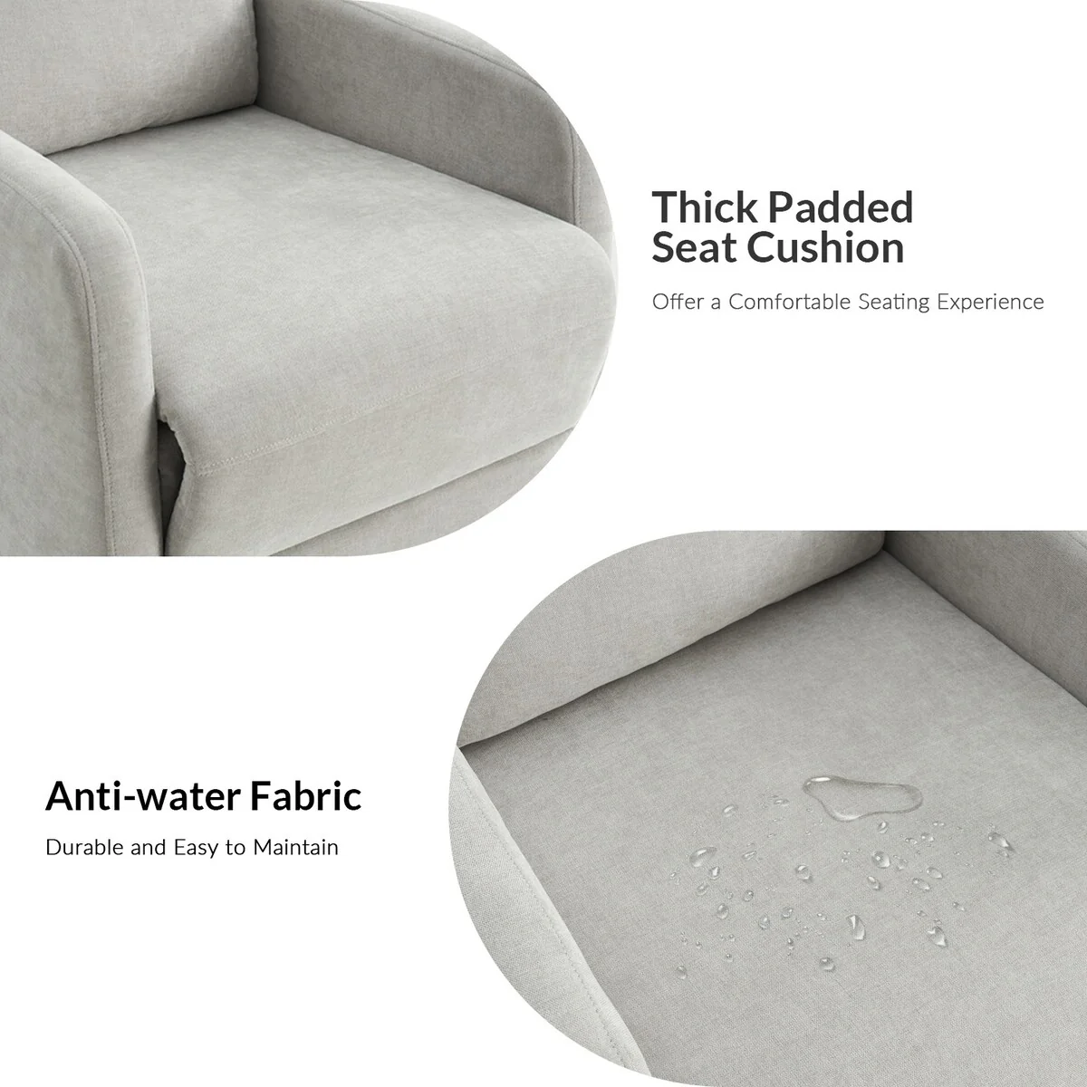 Julian Modern Swivel Rocker Manual Recliner by HULALA HOME