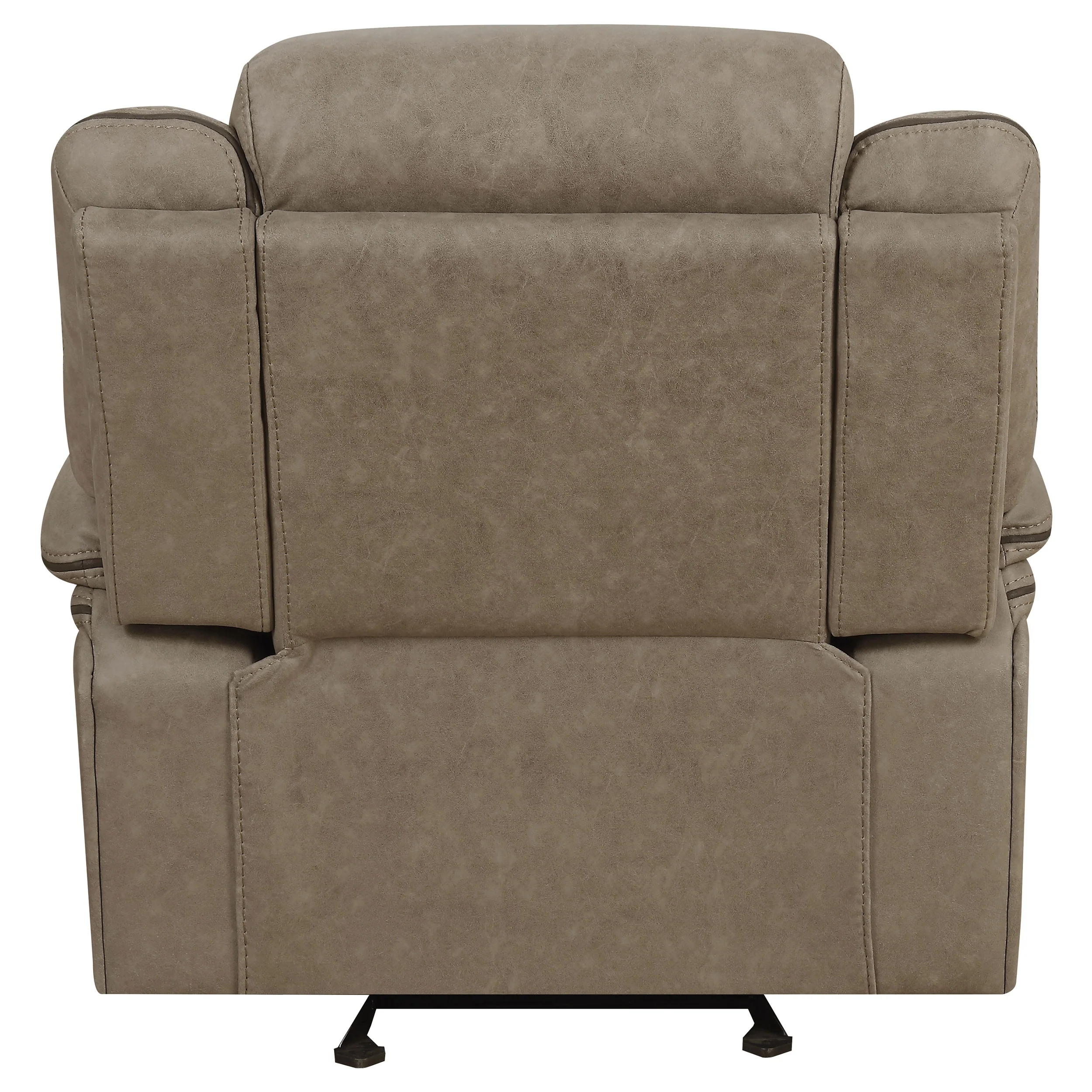 Higgins Overstuffed Upholstered Glider Recliner