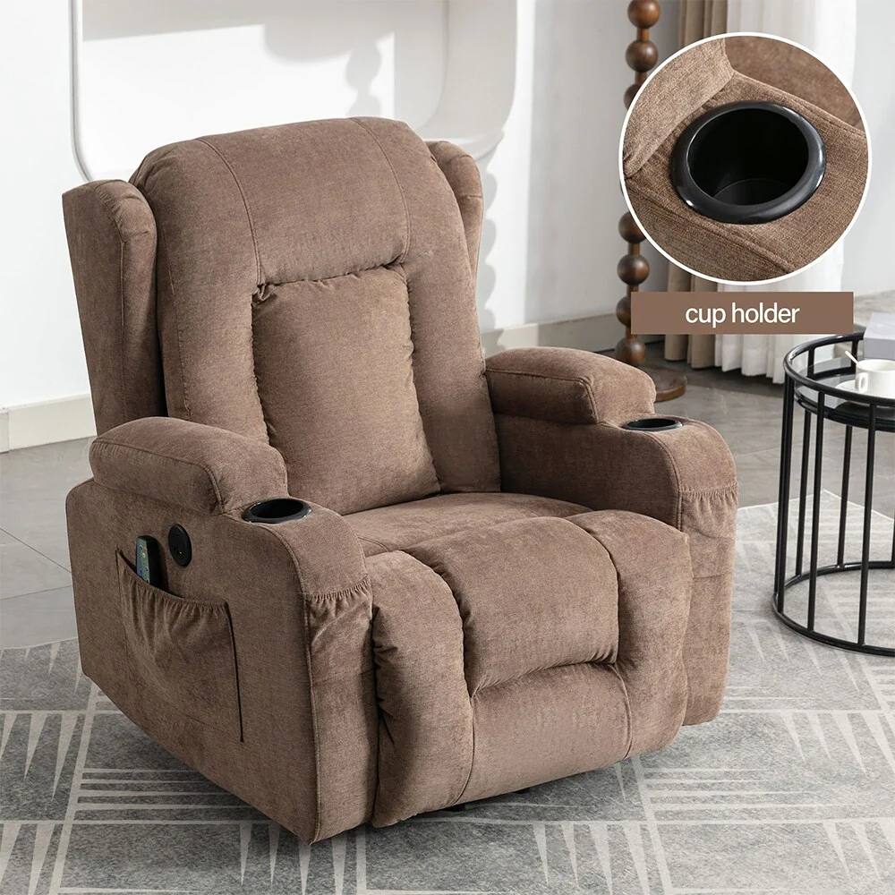 Modern Power Lift Recliner Chair w/Massage  Heat, Infinite Position