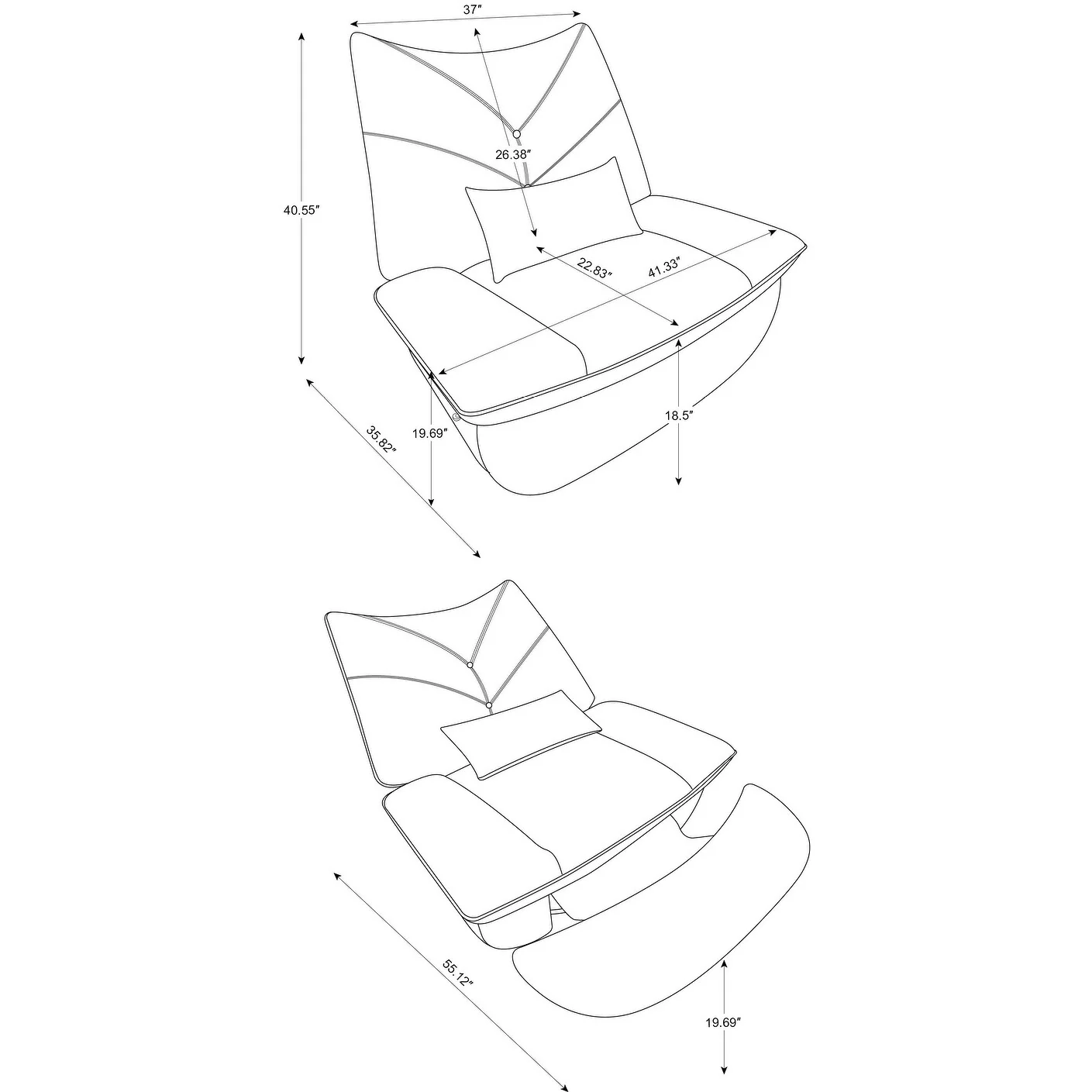 270 Swivel Glider Recliner Chair