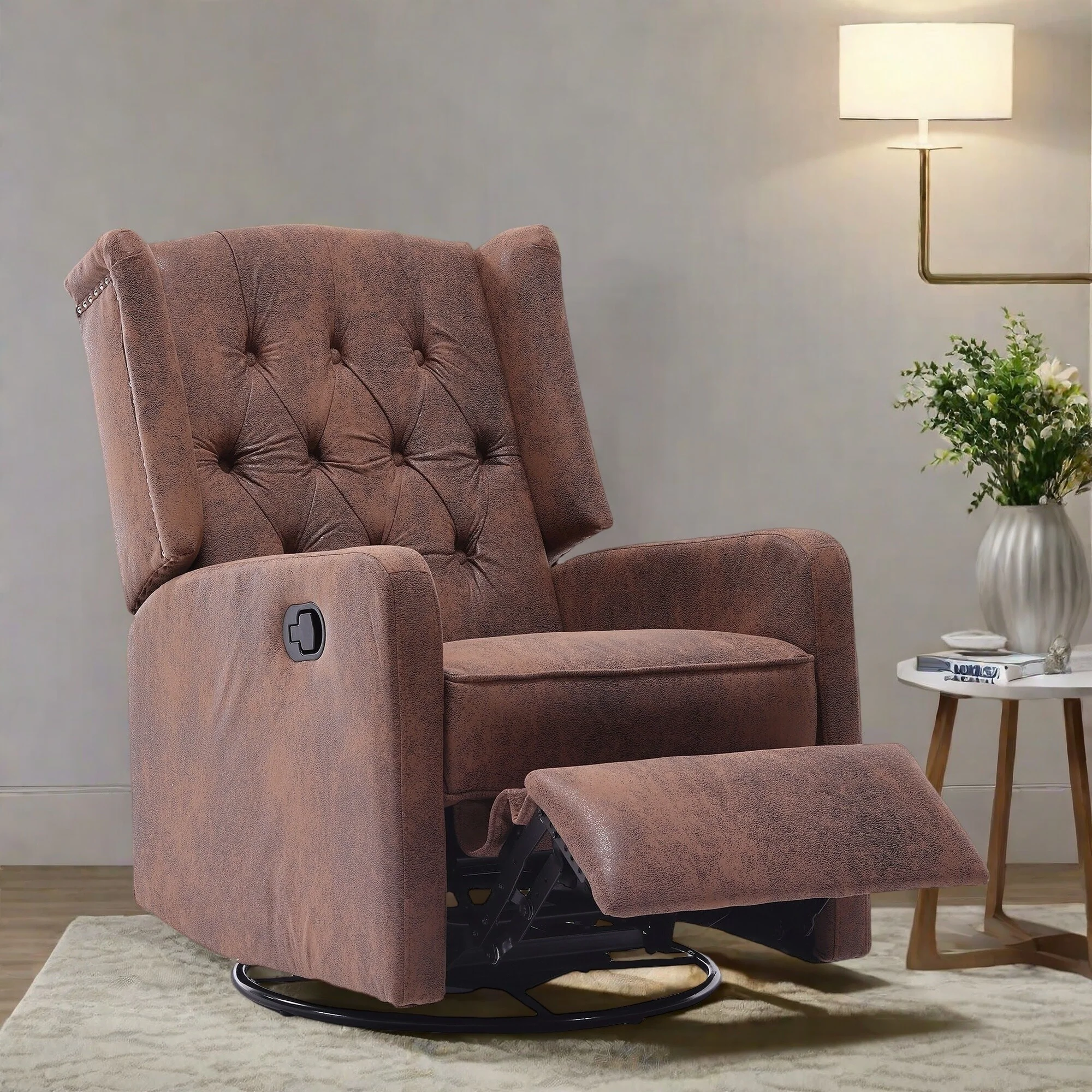 Swivel Glider Rocking Recliner Chair with 360�� Rotation, Adjustable Recline and Ergonomic Design
