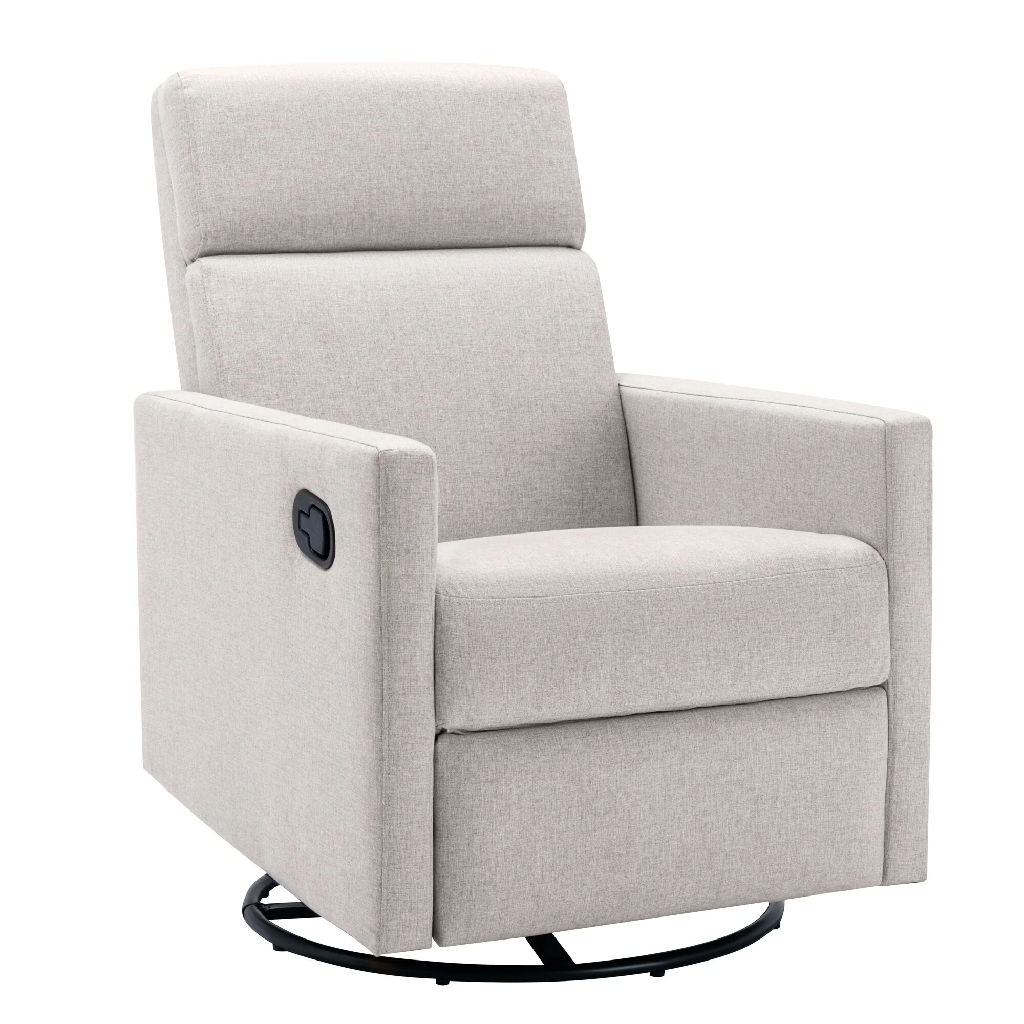 Roomfitters Modern Upholstered Rocker Nursery Chair, Plush Seating Glider Swivel Recliner Chair