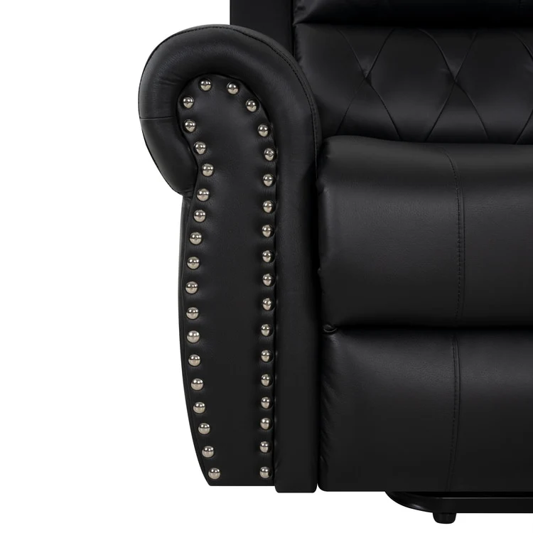 Air Leather Premium Studded Power Lift Recliner Chair with Footrest Reclining Chair with Remote Control