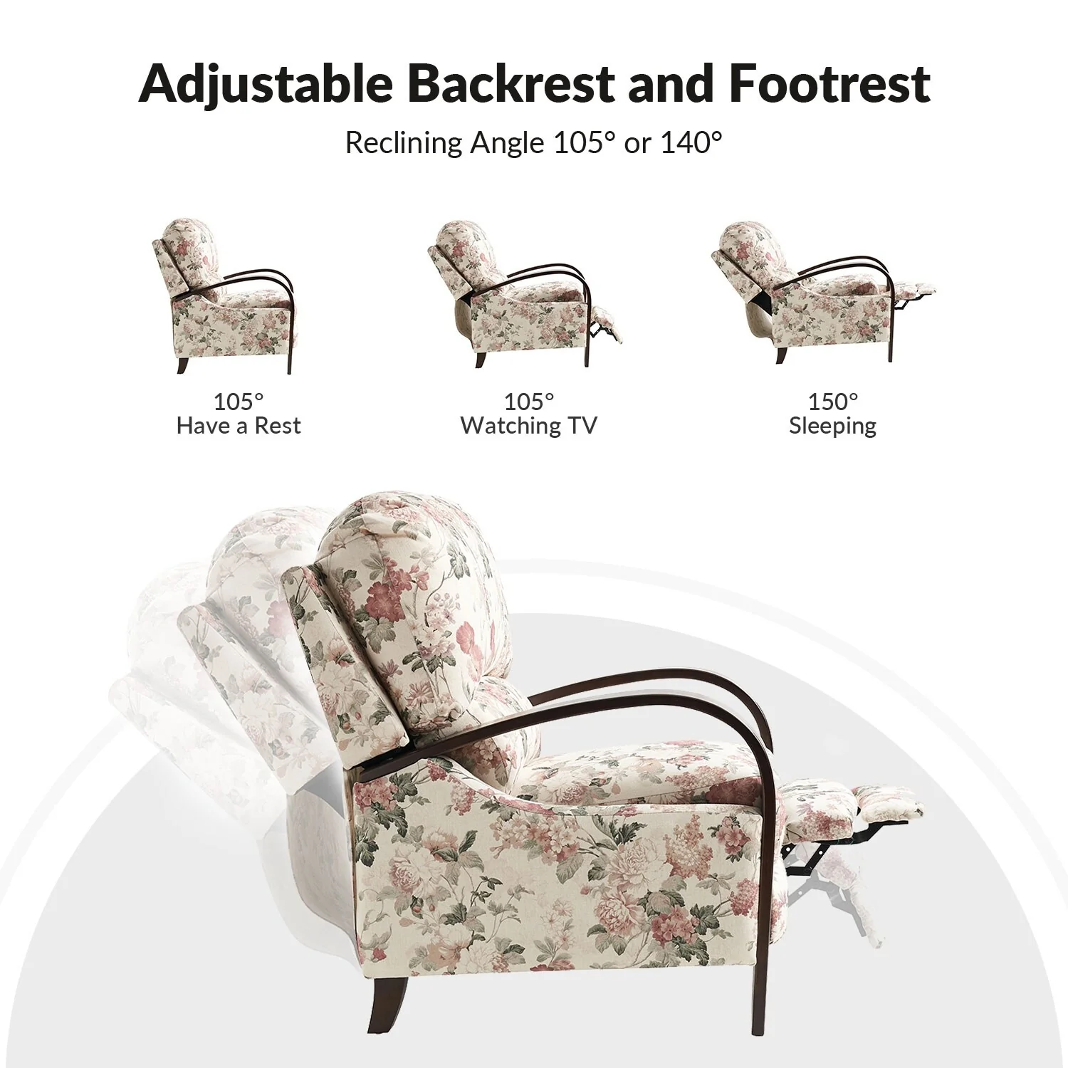 Rita Genuine Leather Manual Recliner by Hulala Home