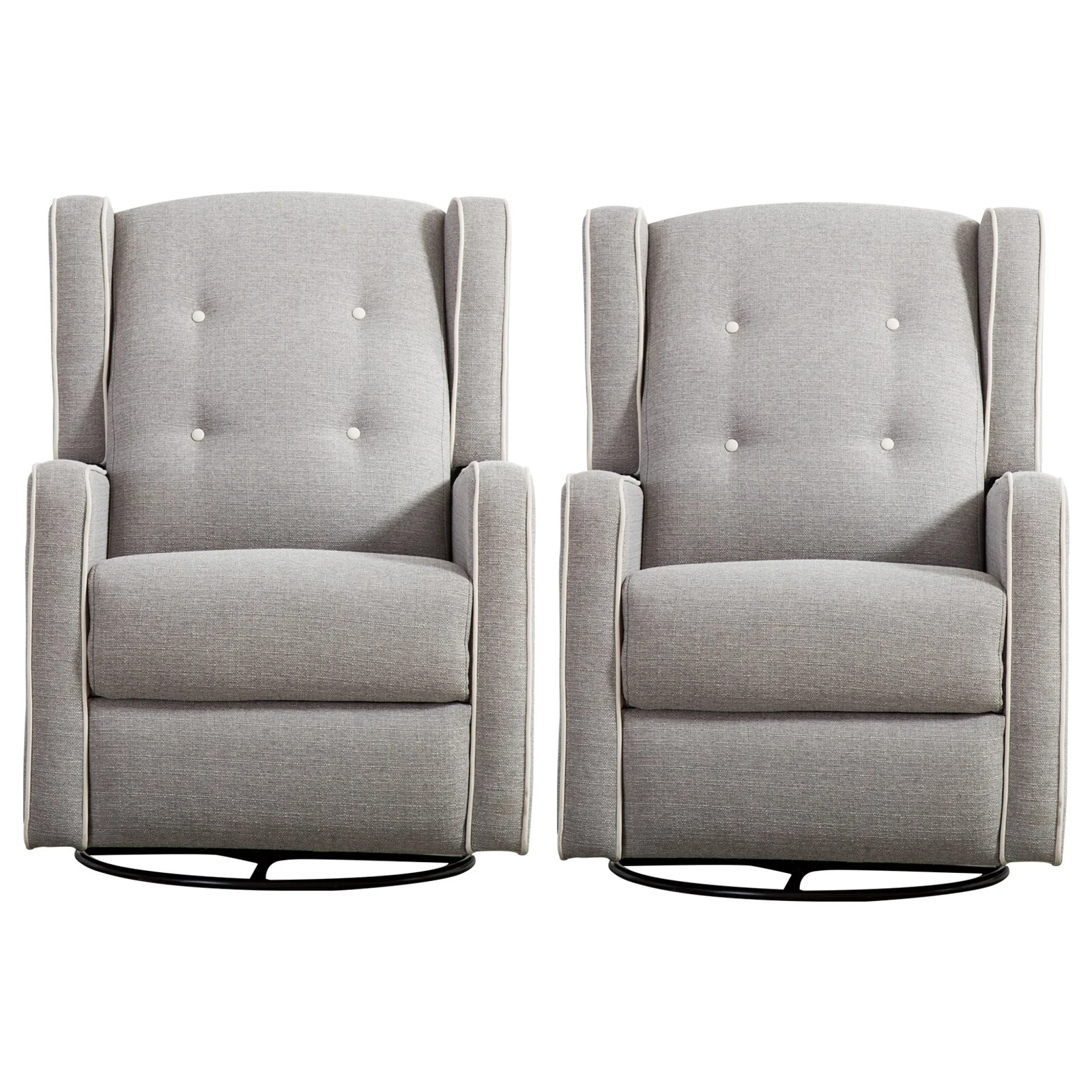 Racing Swivel Rocker Recliner Chair Single Seat Set of two