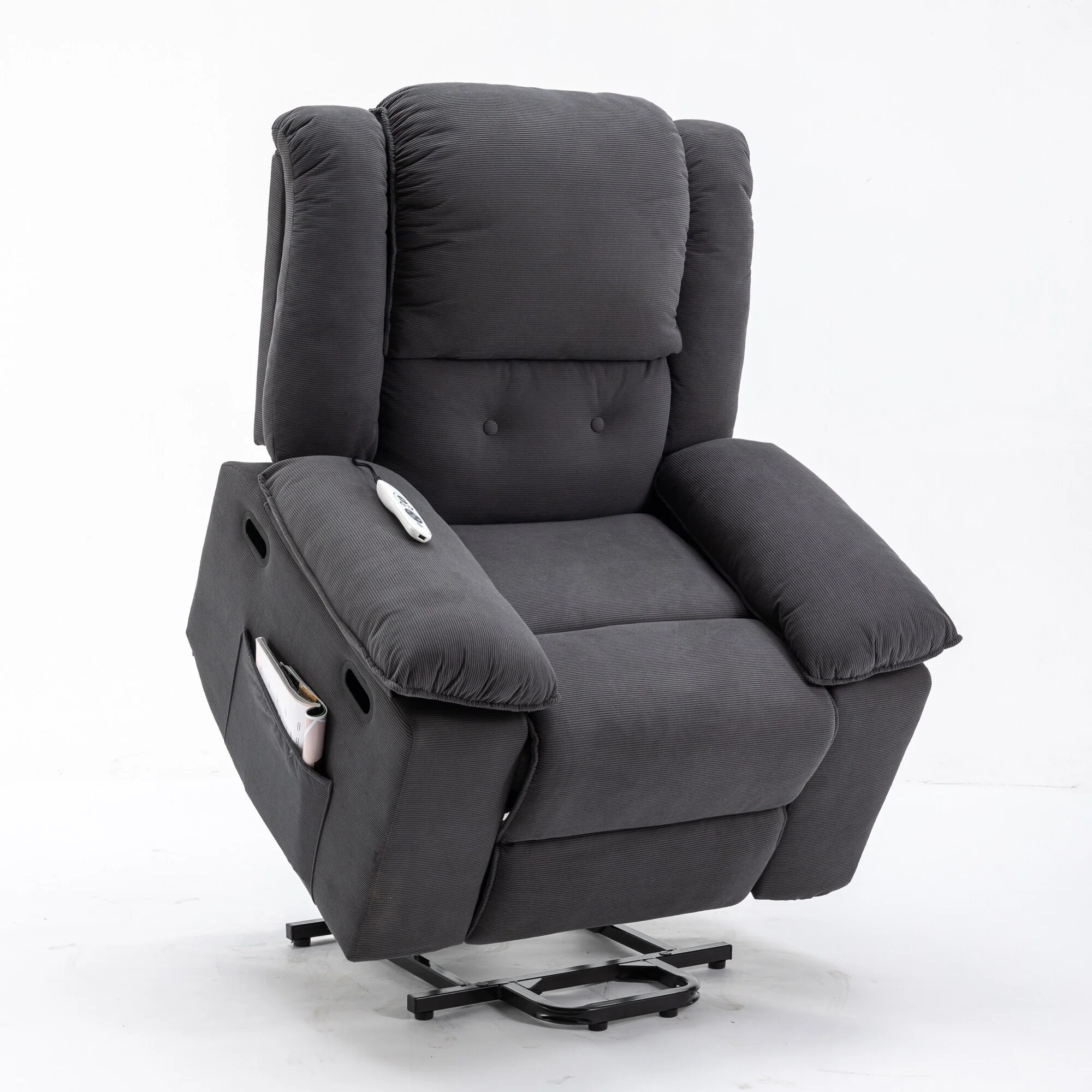 Beige Power Lift Recliner with Massage, Heat, and Adjustable Recline