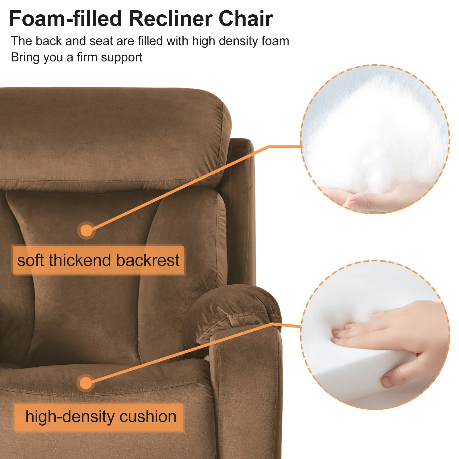 Wide Recliner Chair (330?lbs) with Remote & 180�� Recline