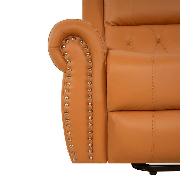 Air Leather Premium Studded Power Lift Recliner Chair with Footrest Reclining Chair with Remote Control