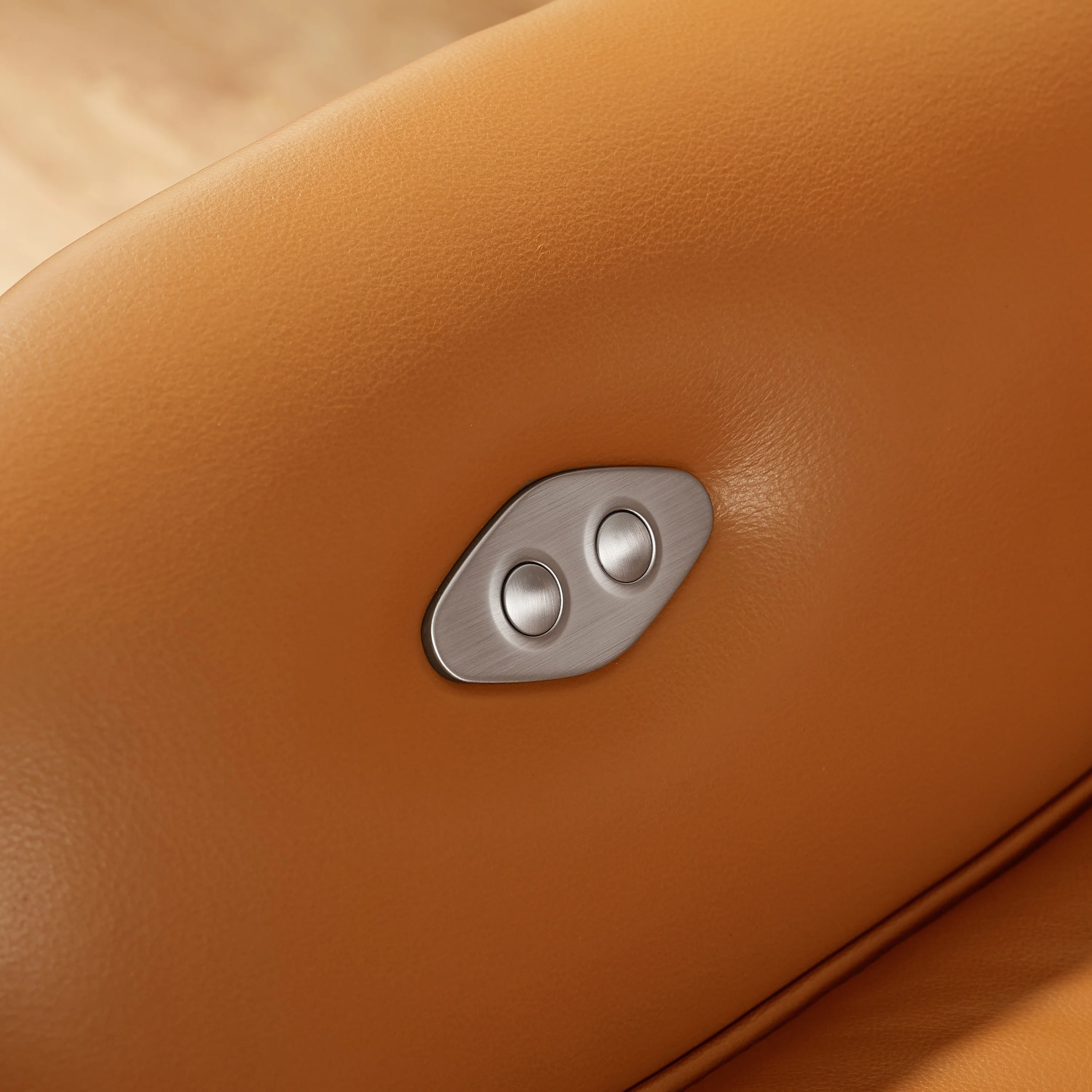 Art Leon Mid-century Modern Genuine Leather Lounge Chair Recliner