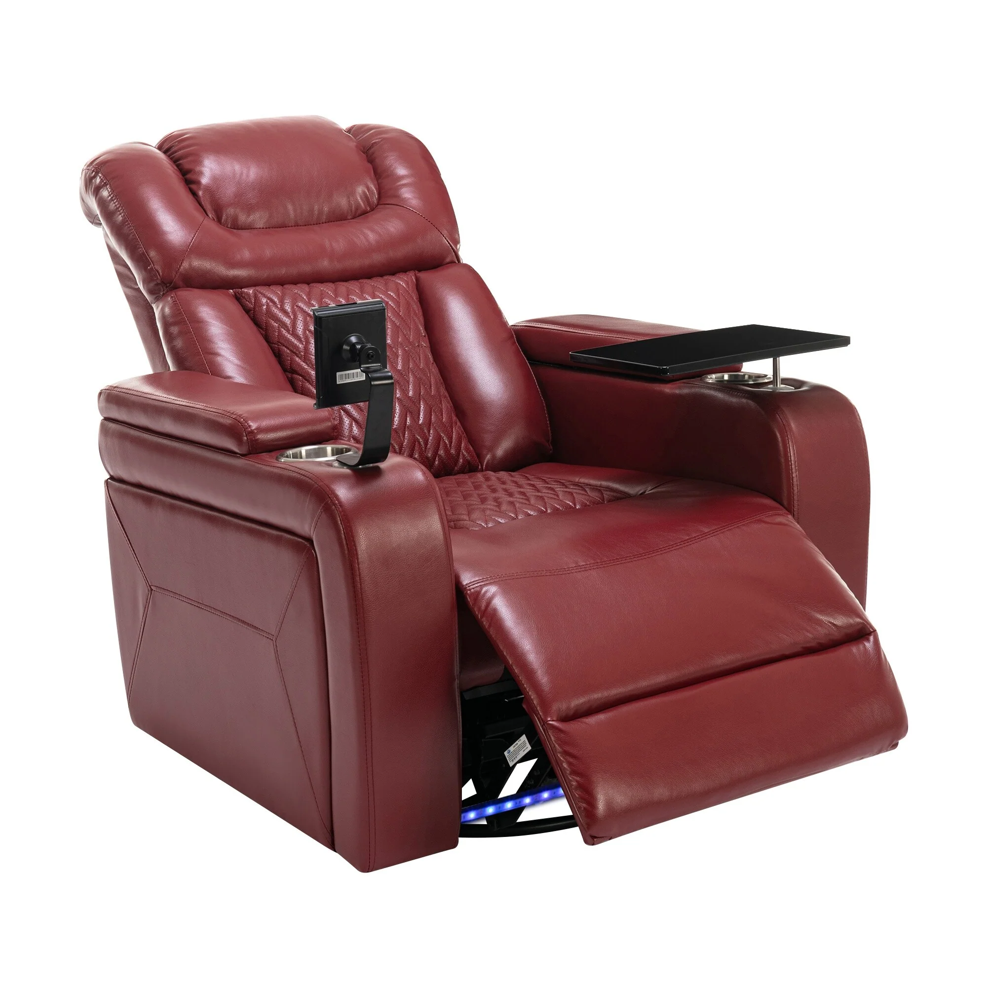 Power Recliner Chair with 270�� Swivel, Tray, USB & Cup Holders