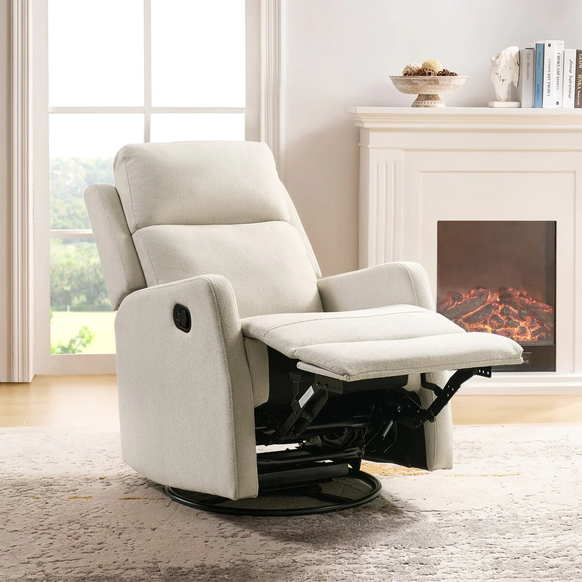Julian Modern Swivel Rocker Manual Recliner by HULALA HOME