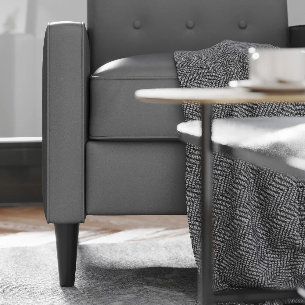 Pushback Recliner with Button Tufted Back