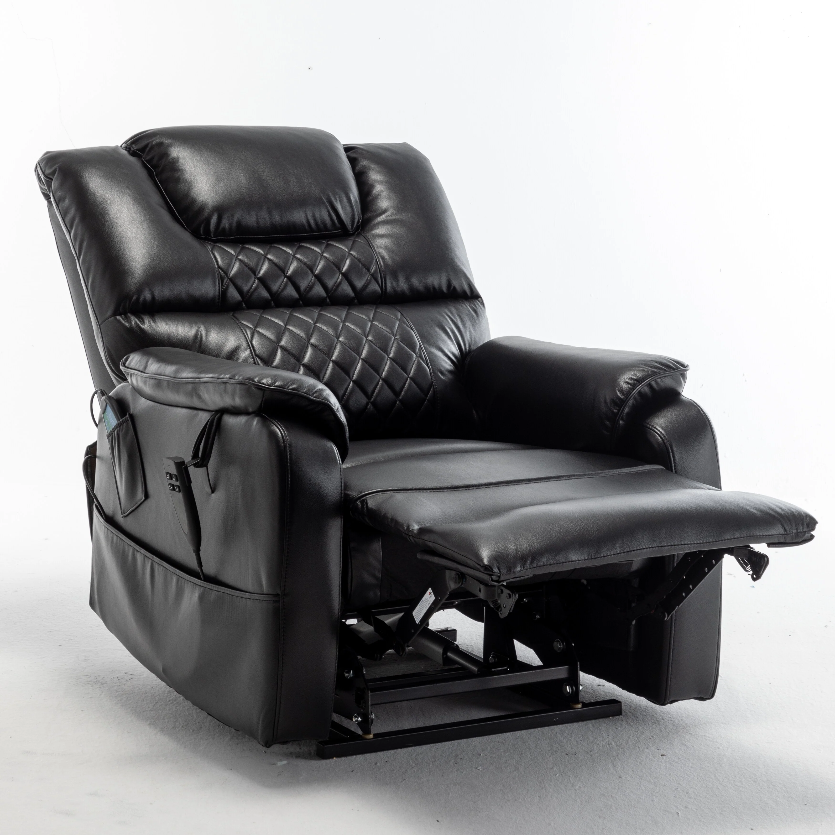 PU Recliner Chair with 180�� Infinite Position Adjustment, Remote Control and Tool-Free Assembly