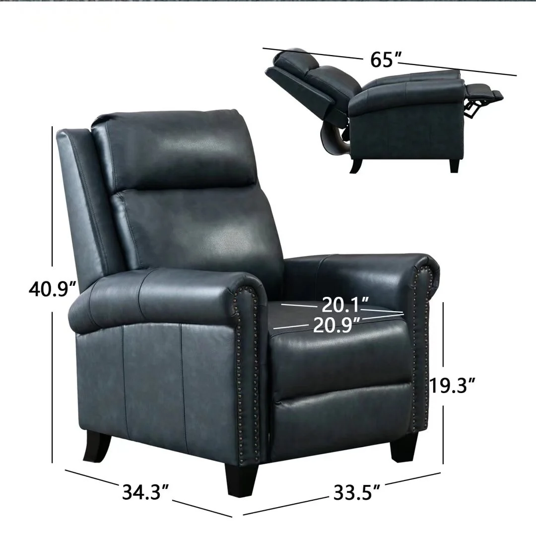 Ebello Genuine Leather Pushback Club Recliner Chair