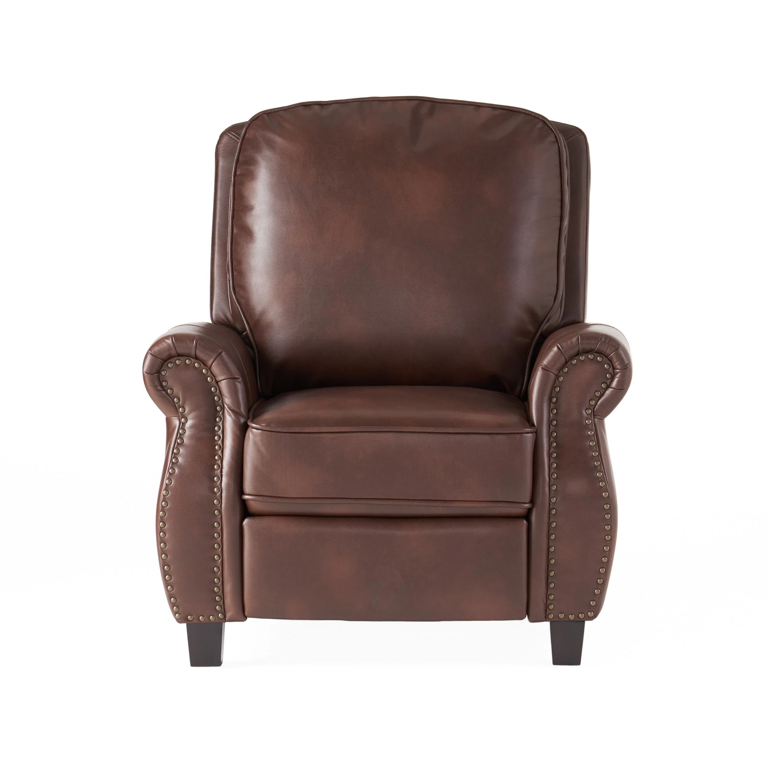 Neville 2-Tone PU Push Back Recliner by Christopher Knight Home