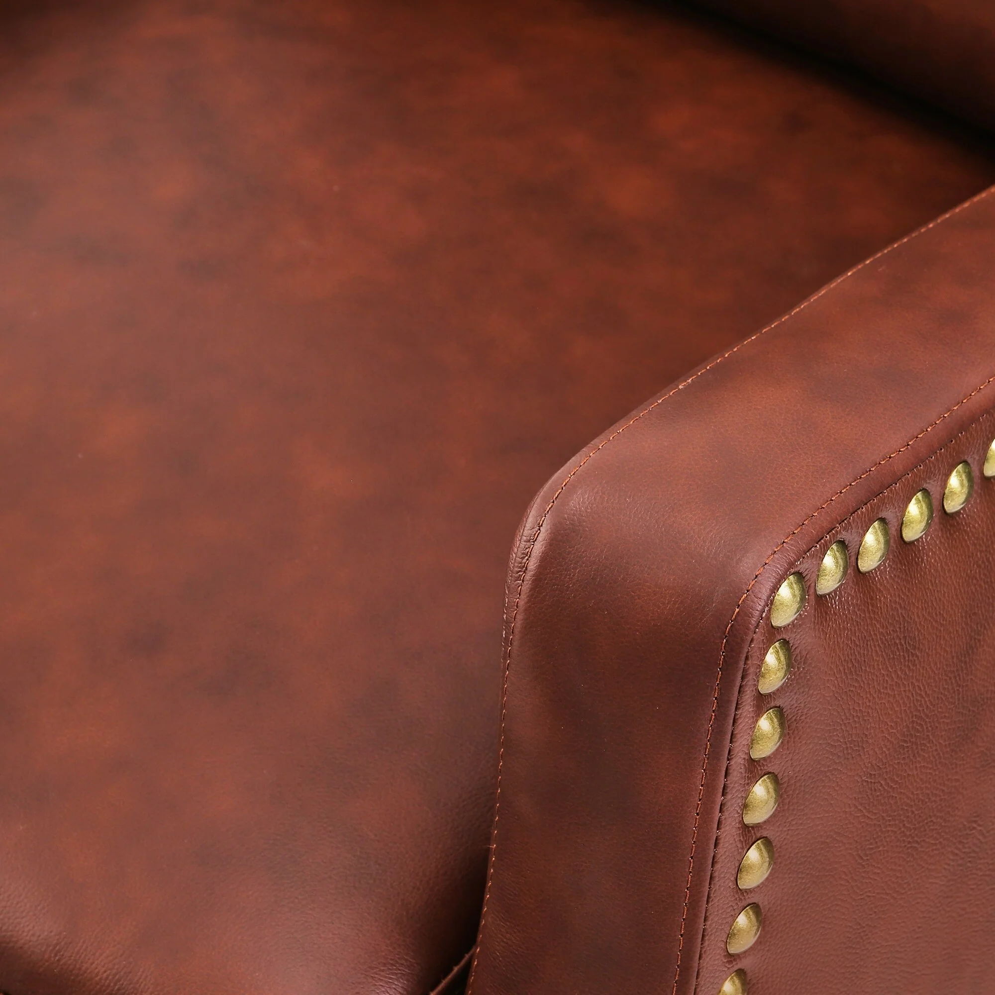 COZYMAN Modern Genuine Leather Push Back Recliner Adjustable Recliner Chair with 3-Position Seat