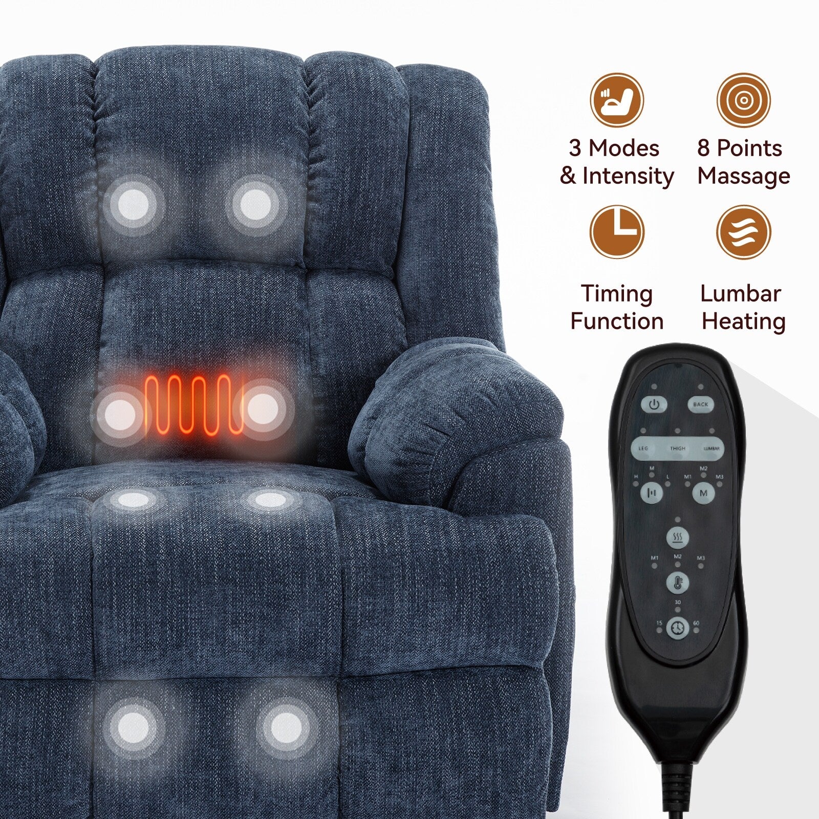 Electric Power Lift Recliners with Power-Remote