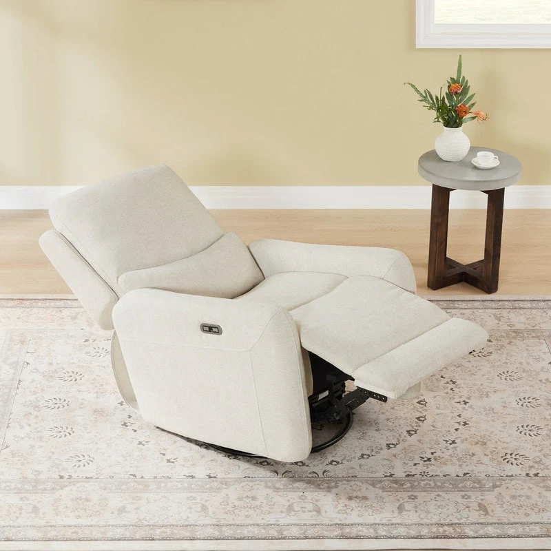Adalyn Power Swivel Glider Recliner with Lumbar Pillow