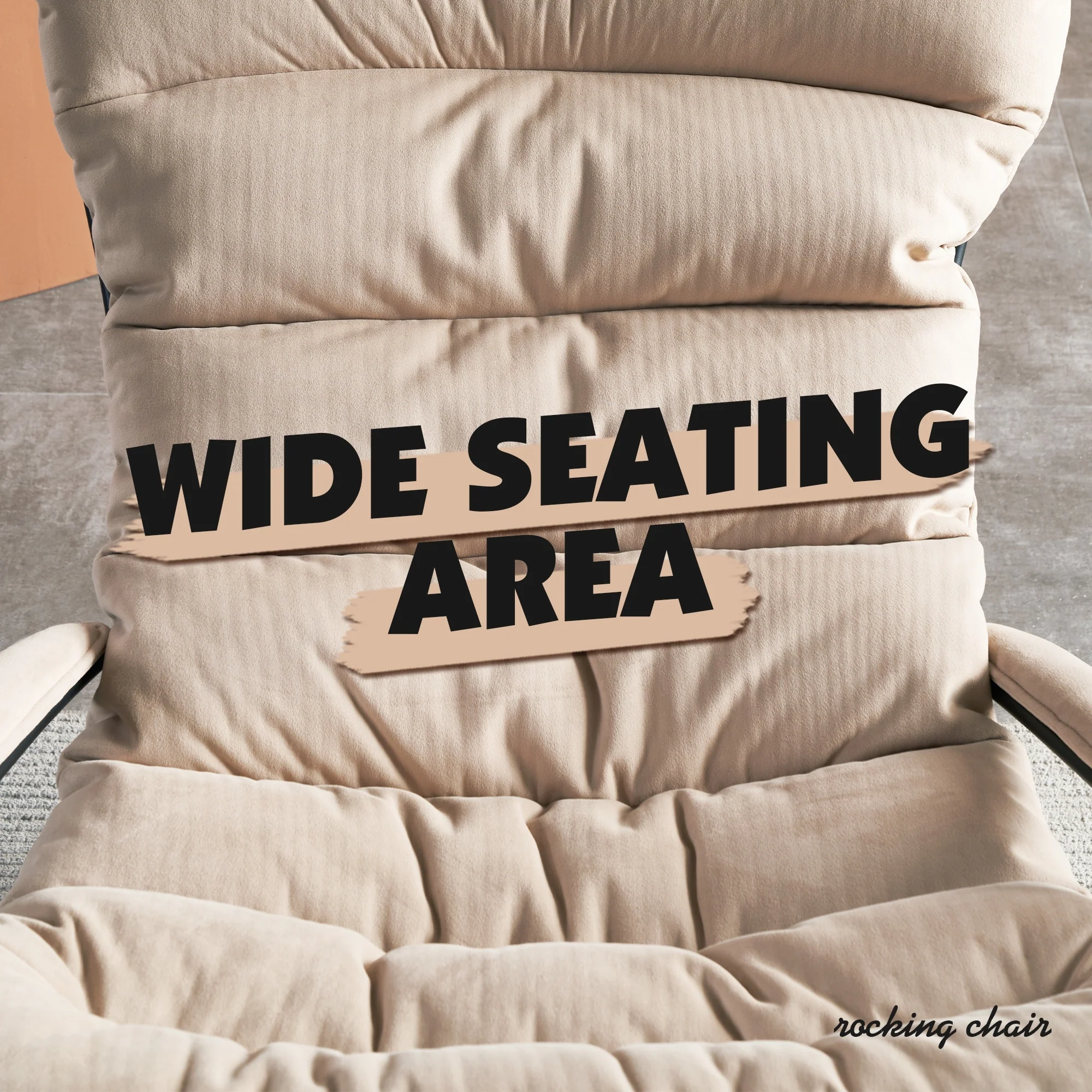 OVIOS Living Room Accent Chair Rocking Recliner Chair with Ottoman