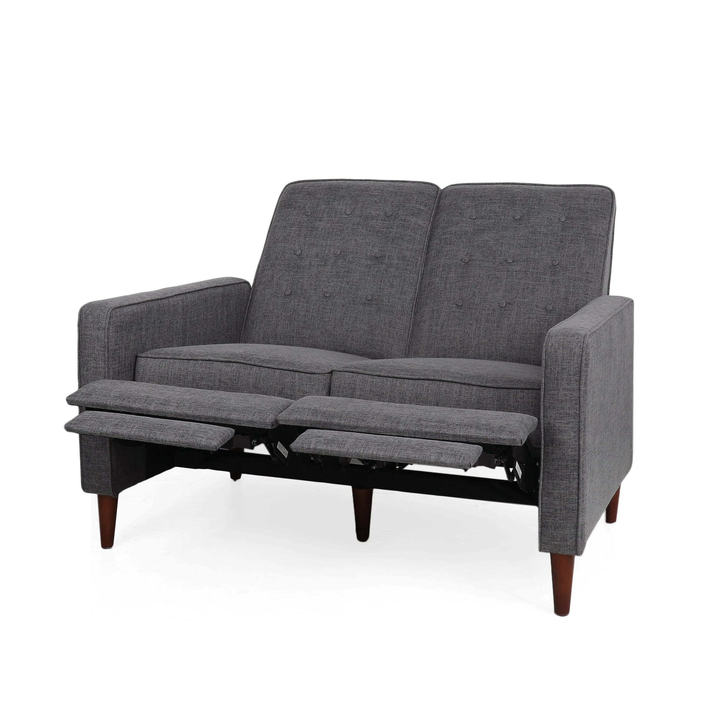 Denison Upholstered Loveseat Pushback Recliner by Christopher Knight Home
