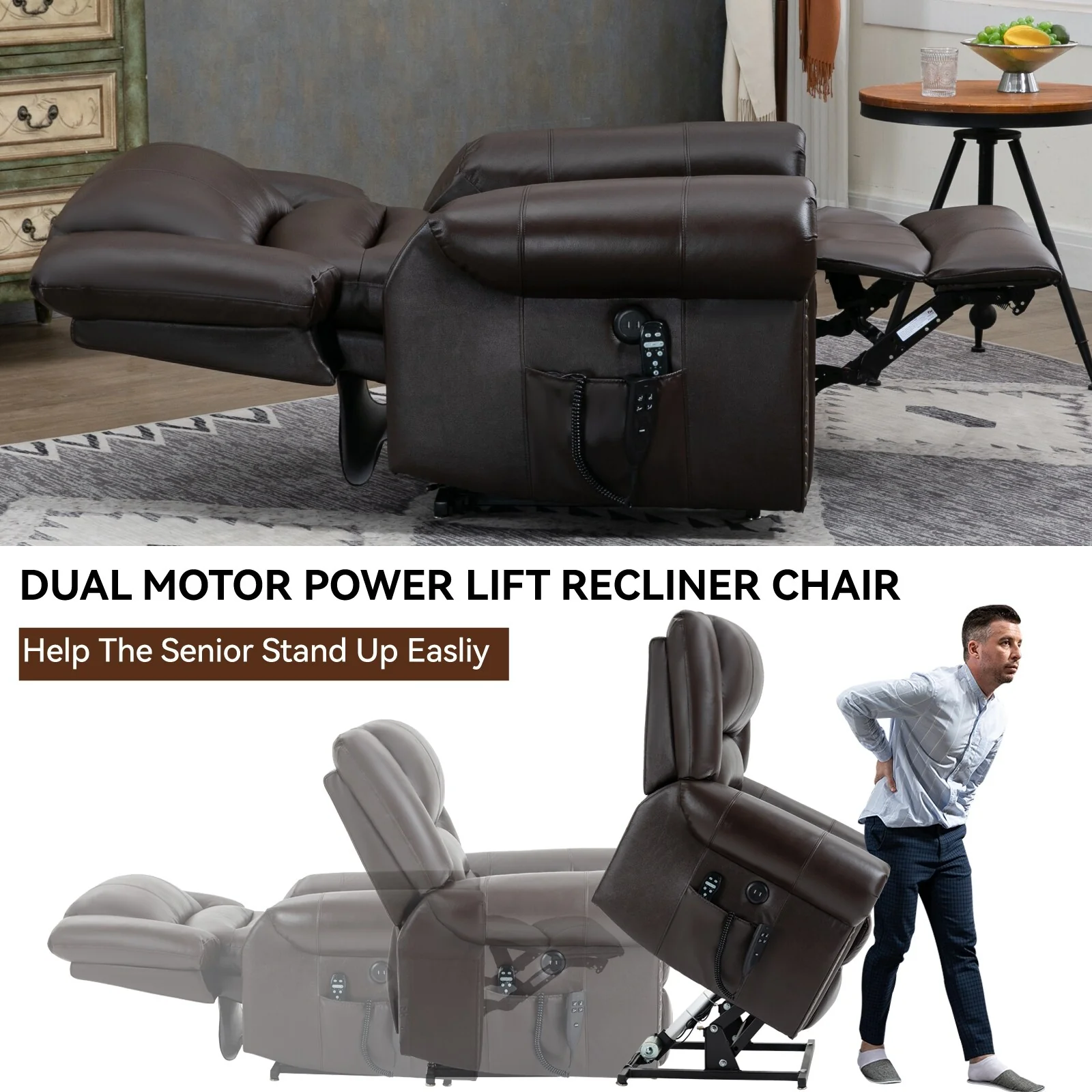 Power Lift Recliner Chair Heat Massage