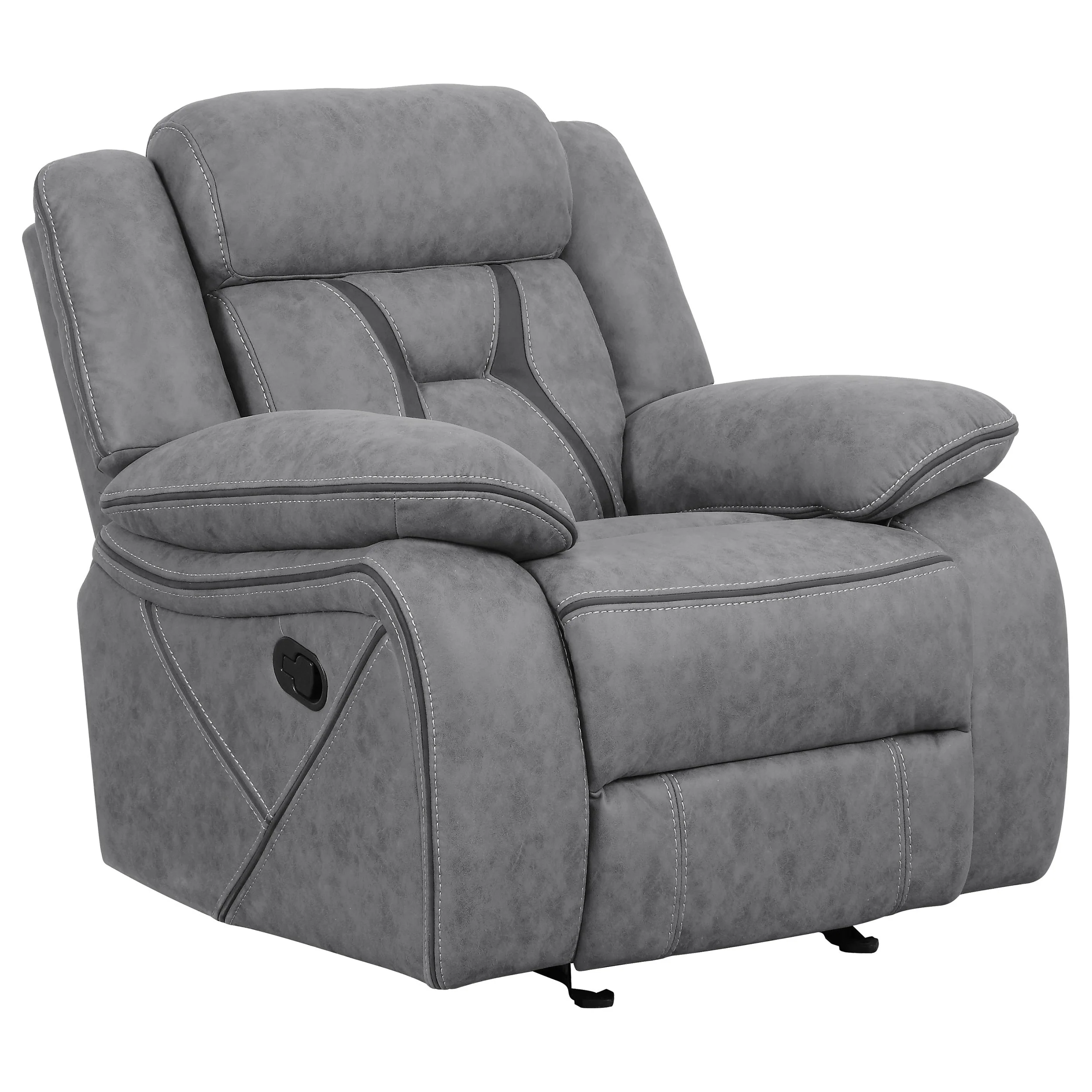 Higgins Overstuffed Upholstered Glider Recliner