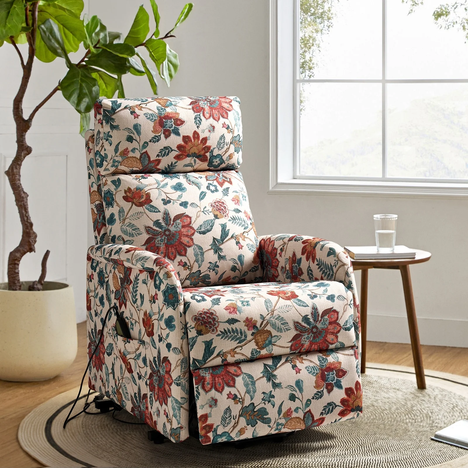 Elisa Power Remote Lift Assist Recliner with Metal Base