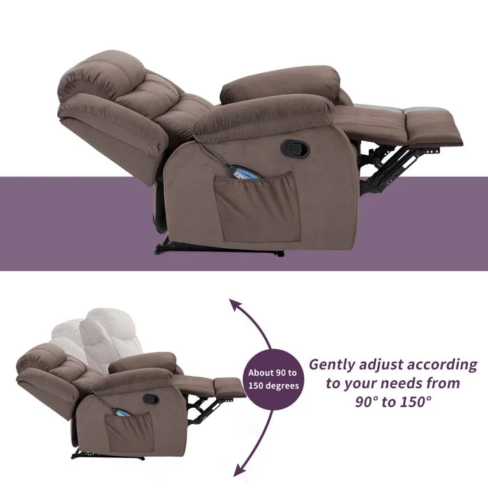 Cushioned Massage Chair with Heating Function