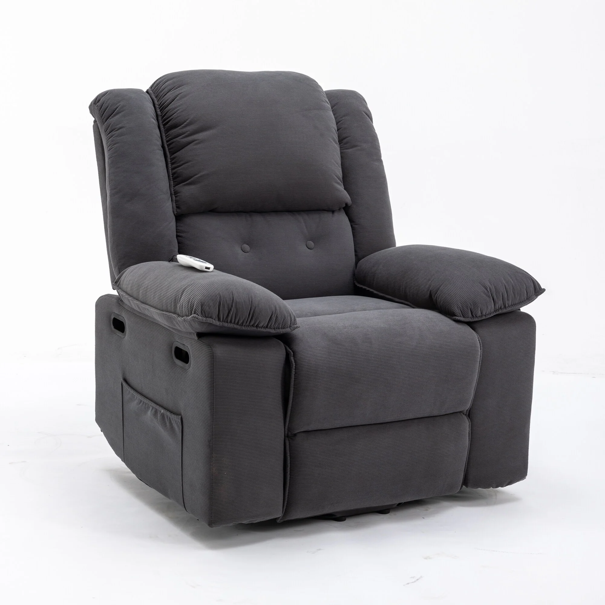 Beige Power Lift Recliner with Massage, Heating, Infinite Recline, Side Pockets, and Retractable Armrests