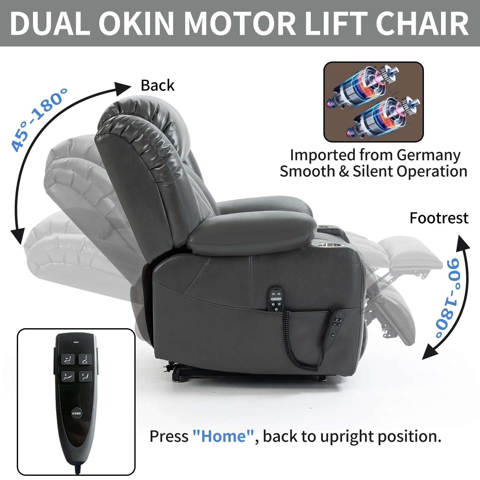 Leatheraire Power Lift Recliner Chair