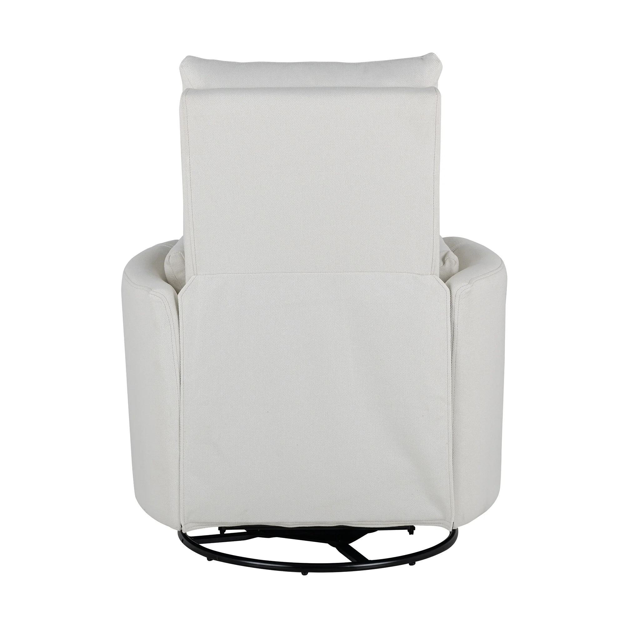 Beige Manual Rocker Recliner featuring 360�� Swivel and Adjustable Backrest, Includes Two Removable Cushions