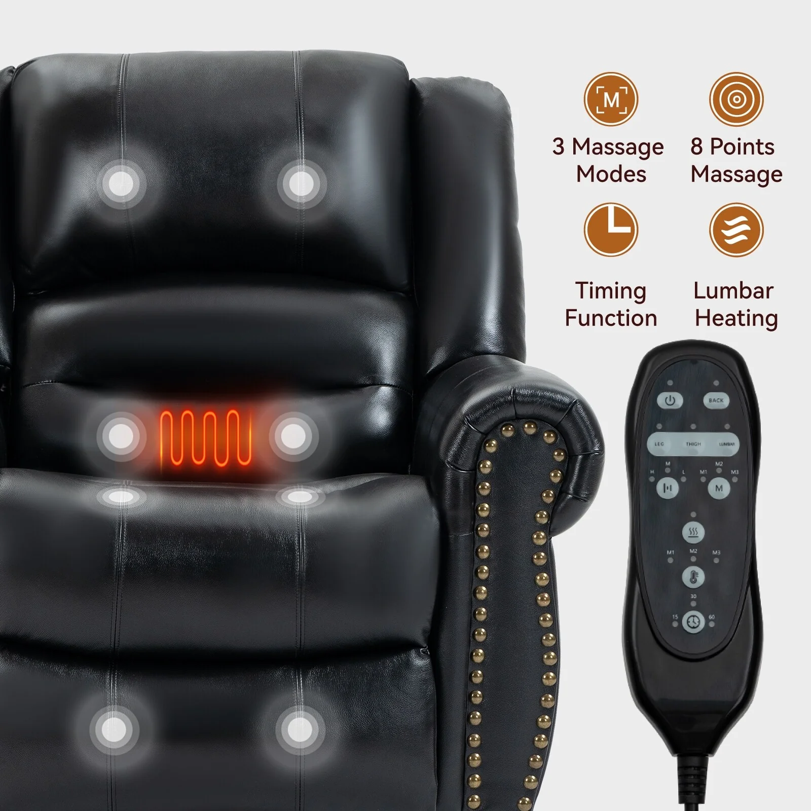Power Lift Recliner Chair Heat Massage