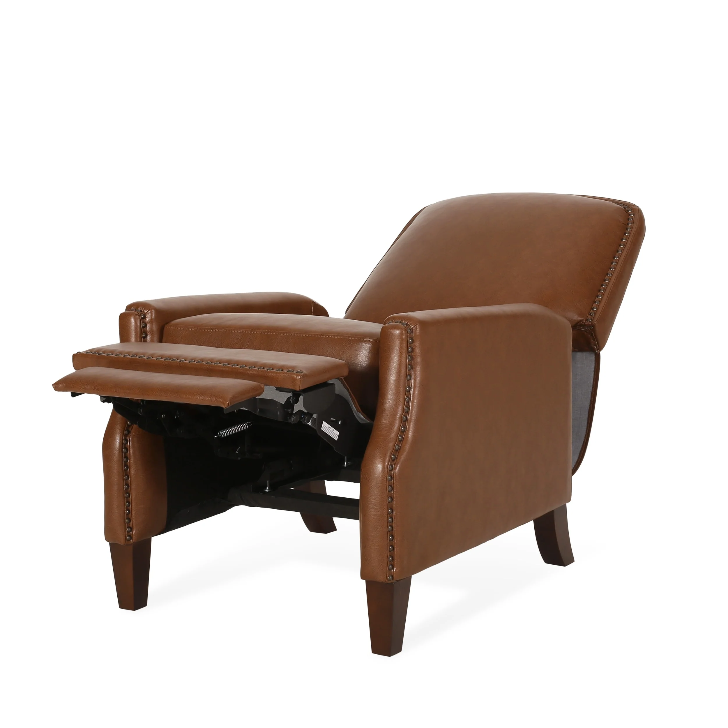 Cavanaugh Upholstered Pushback Recliner with Nailhead Trim by Christopher Knight Home