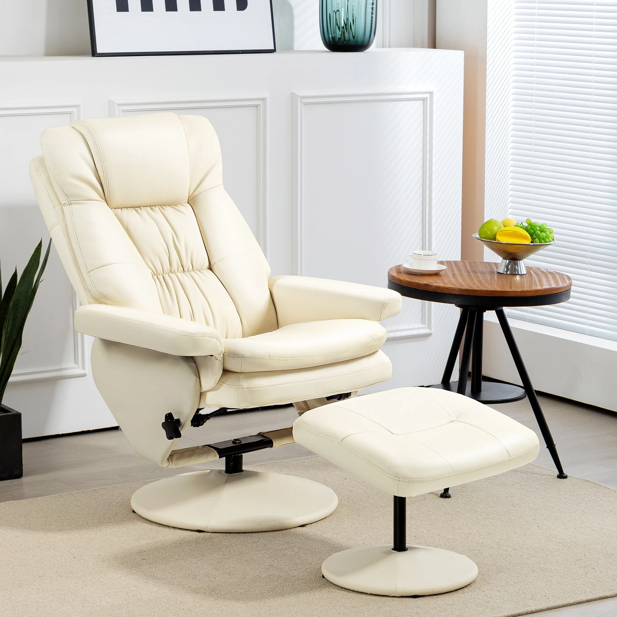 Swivel Recliner with Ottoman