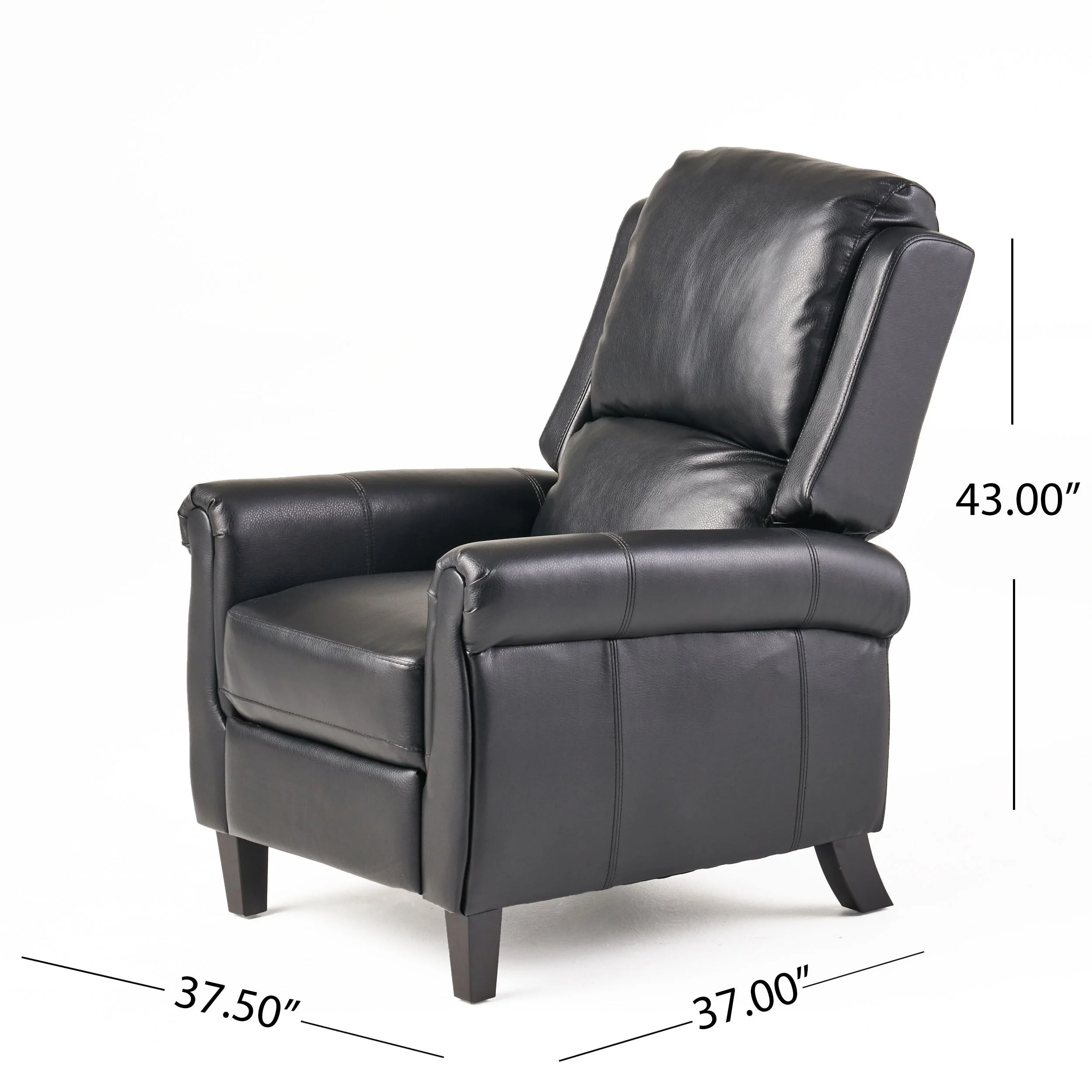 Haddan PU Leather Recliner Club Chair by Christopher Knight Home