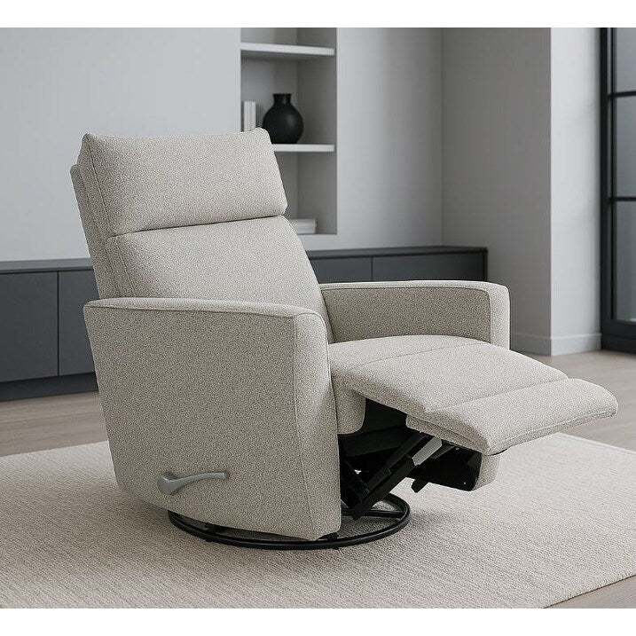 Gellar Upholstered Swivel Recliner, Granite